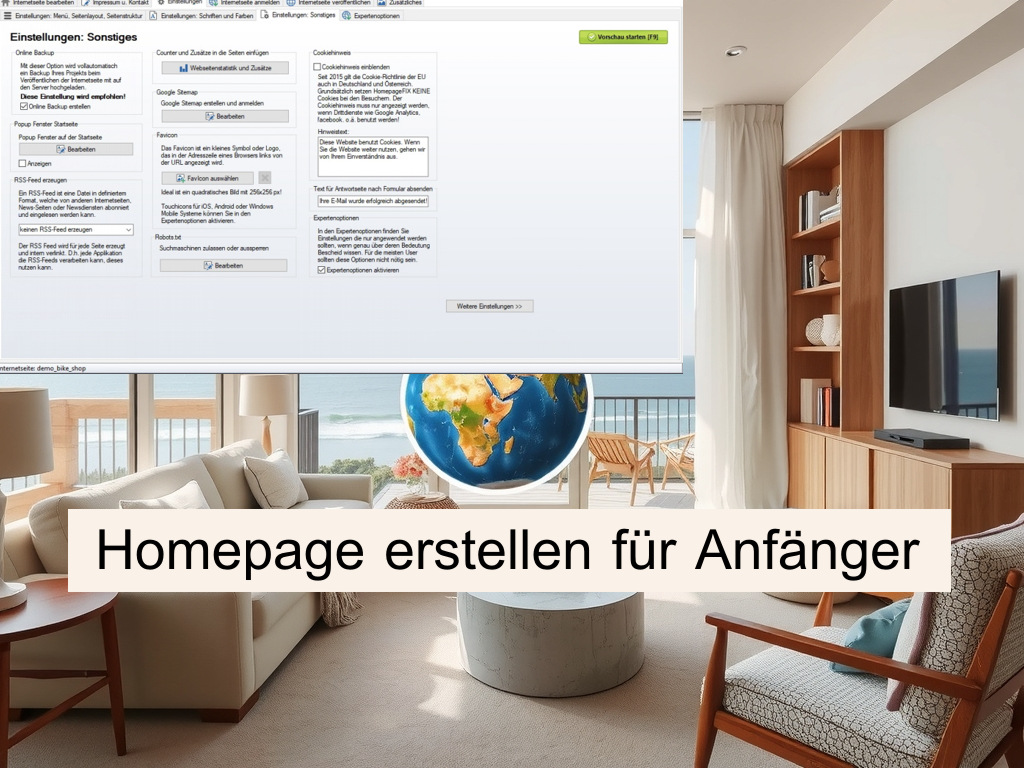 Homepage erstellen für Anfänger